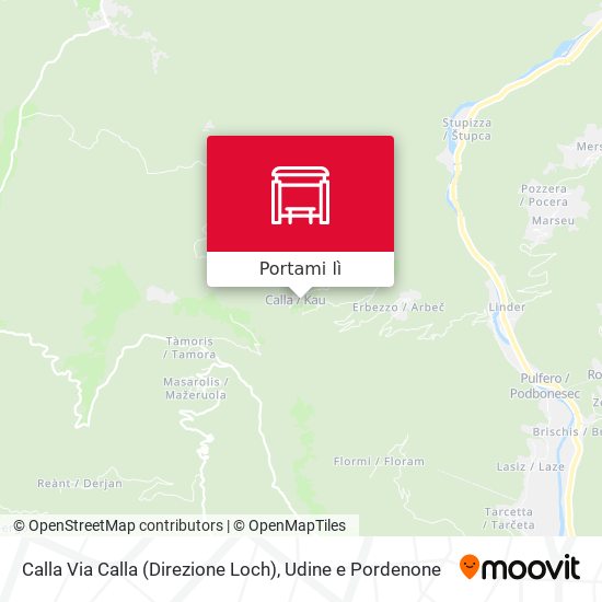 Mappa Calla Via Calla (Direzione Loch)