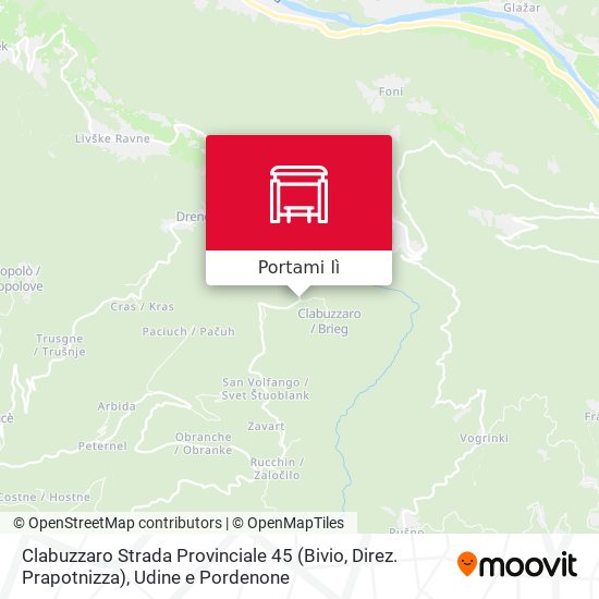 Mappa Clabuzzaro Strada Provinciale 45 (Bivio, Direz. Prapotnizza)
