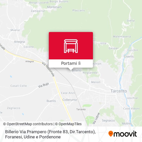 Mappa Billerio Via Prampero (Fronte 83, Dir.Tarcento), Foranesi