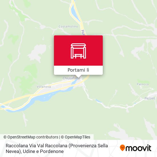 Mappa Raccolana Via Val Raccolana (Provenienza Sella Nevea)
