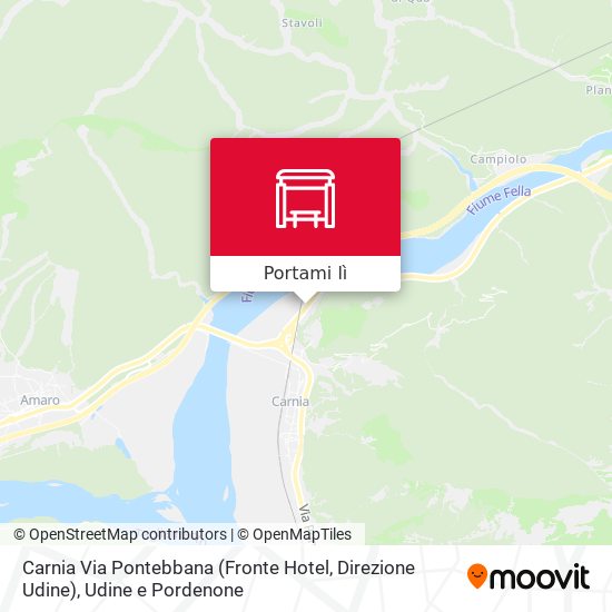 Mappa Carnia Via Pontebbana (Fronte Hotel, Direzione Udine)