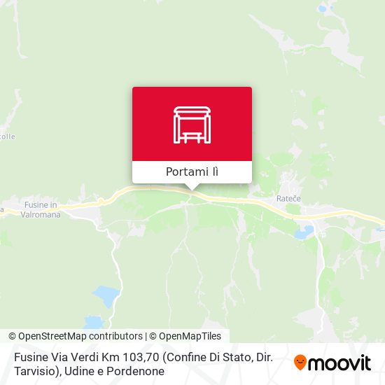 Mappa Fusine Via Verdi Km 103,70 (Confine Di Stato, Dir. Tarvisio)