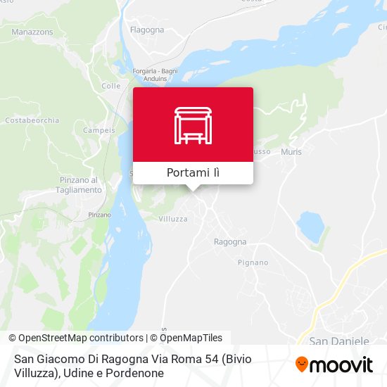 Mappa San Giacomo Di Ragogna Via Roma 54 (Bivio Villuzza)