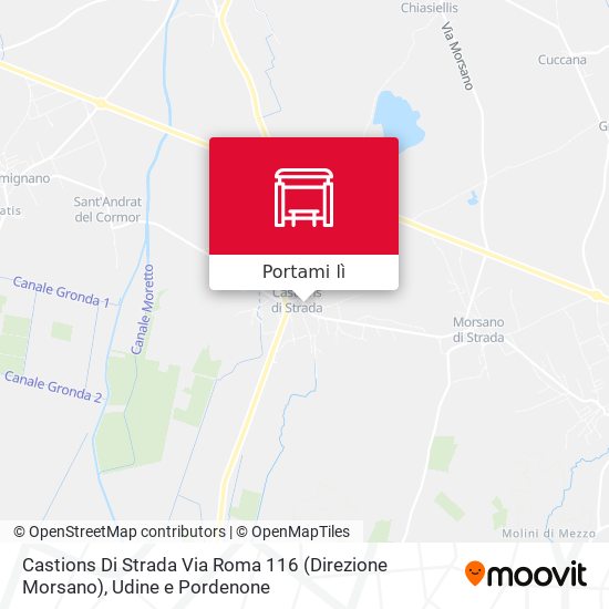 Mappa Castions Di Strada Via Roma 116 (Direzione Morsano)