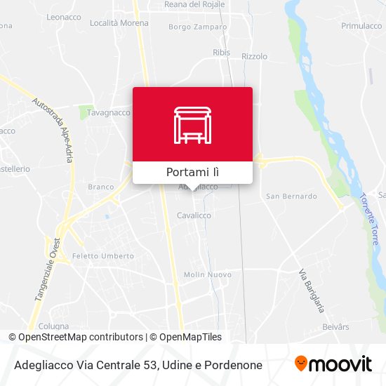Mappa Adegliacco Via Centrale 53