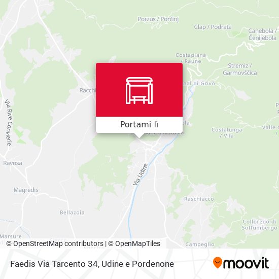 Mappa Faedis Via Tarcento 34