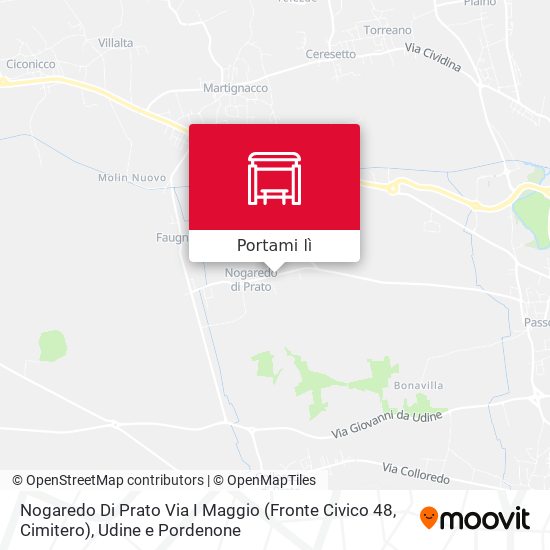 Mappa Nogaredo Di Prato Via I Maggio (Fronte Civico 48, Cimitero)