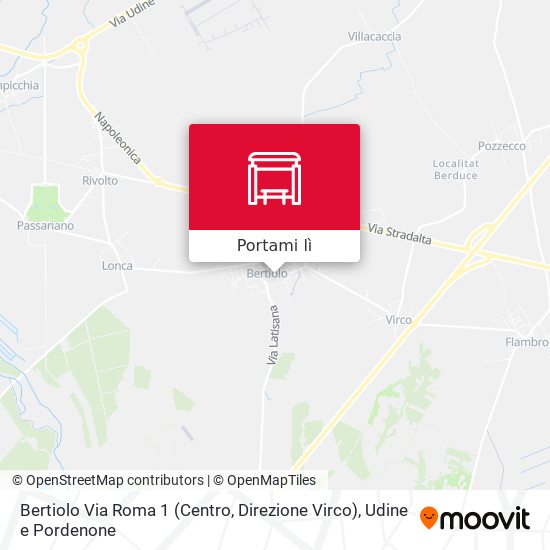 Mappa Bertiolo Via Roma 1 (Centro, Direzione Virco)