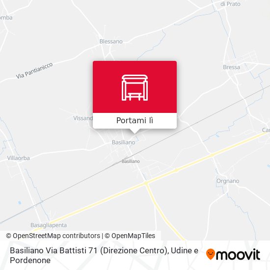 Mappa Basiliano Via Battisti 71 (Direzione Centro)