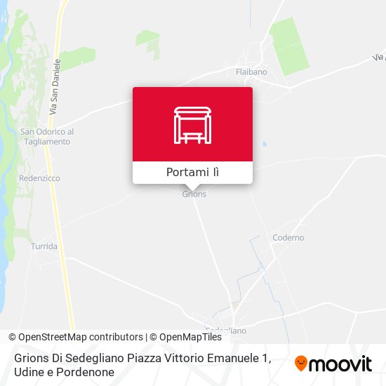 Mappa Grions Di Sedegliano Piazza Vittorio Emanuele 1