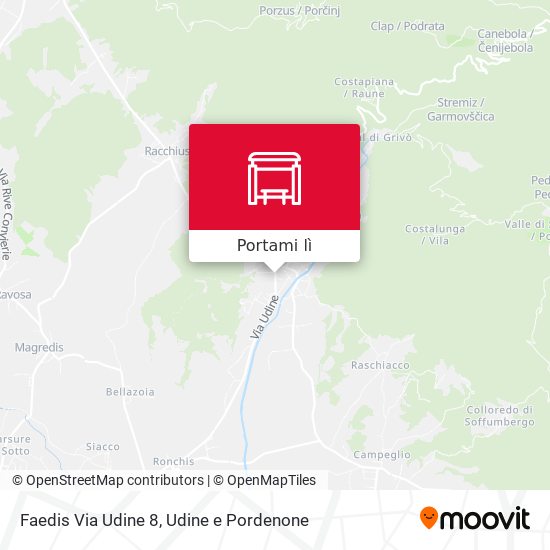 Mappa Faedis Via Udine 8