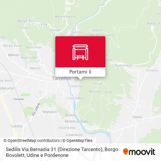 Mappa Sedilis Via Bernadia 31 (Direzione Tarcento), Borgo Bovolett
