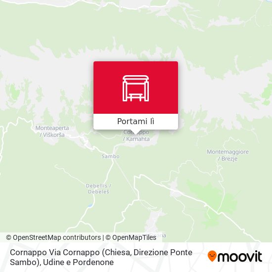 Mappa Cornappo Via Cornappo (Chiesa, Direzione Ponte Sambo)