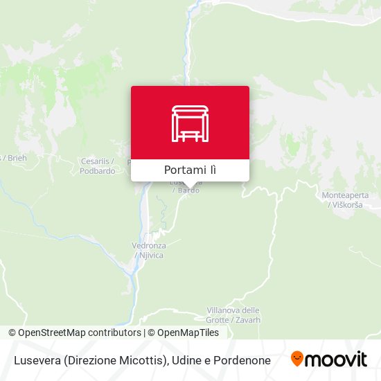 Mappa Lusevera (Direzione Micottis)
