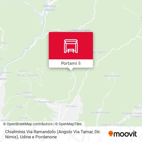 Mappa Chialminis Via Ramandolo (Angolo Via Tamar, Dir. Nimis)