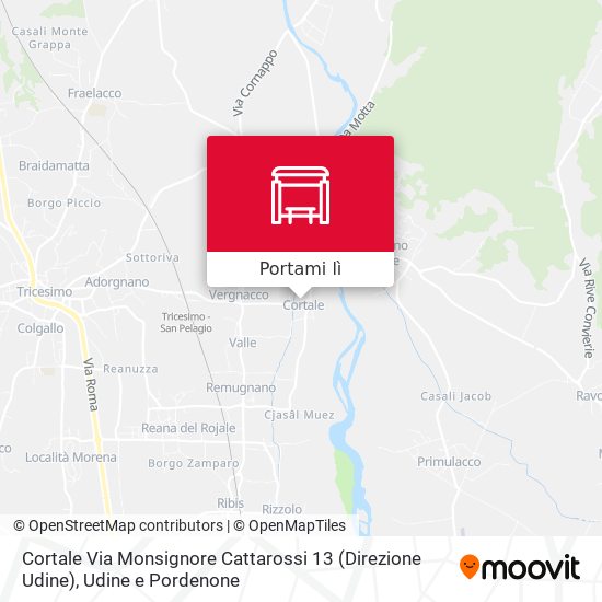 Mappa Cortale Via Monsignore Cattarossi 13 (Direzione Udine)