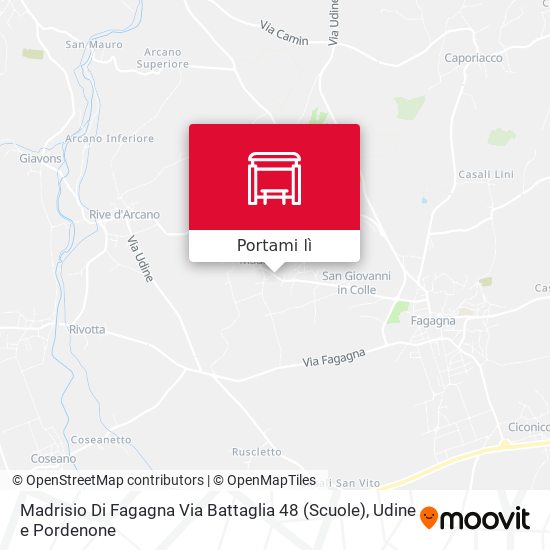 Mappa Madrisio Di Fagagna Via Battaglia 48 (Scuole)