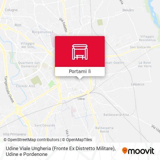 Mappa Udine Viale Ungheria (Fronte Ex Distretto Militare)