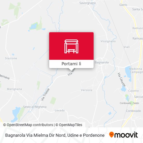 Mappa Bagnarola Via Mielma Dir Nord
