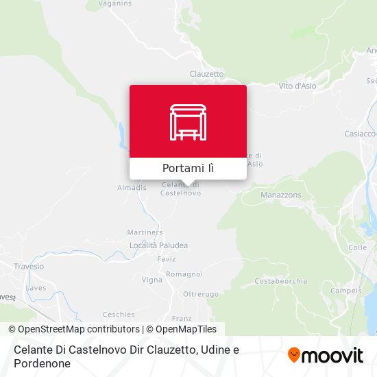 Mappa Celante Di Castelnovo Dir Clauzetto