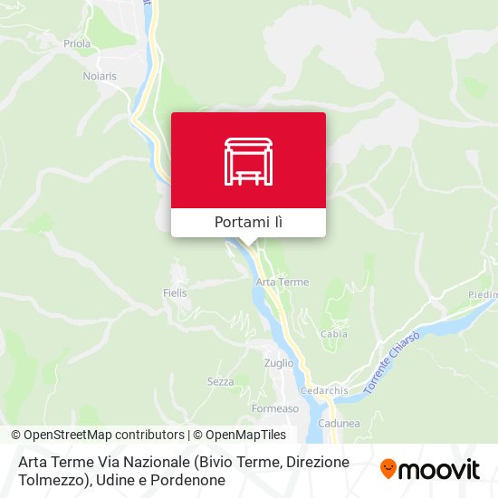 Mappa Arta Terme Via Nazionale (Bivio Terme, Direzione Tolmezzo)