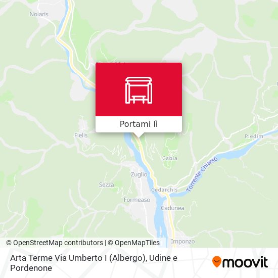 Mappa Arta Terme Via Umberto I (Albergo)