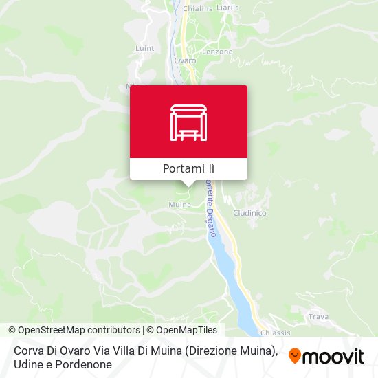 Mappa Corva Di Ovaro Via Villa Di Muina (Direzione Muina)