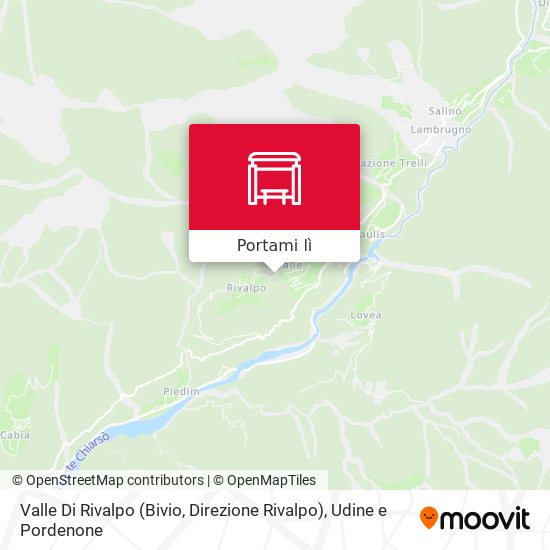 Mappa Valle Di Rivalpo (Bivio, Direzione Rivalpo)