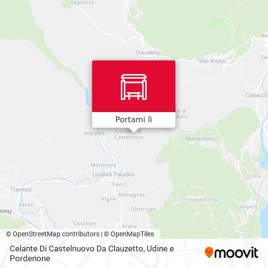 Mappa Celante Di Castelnuovo Da Clauzetto