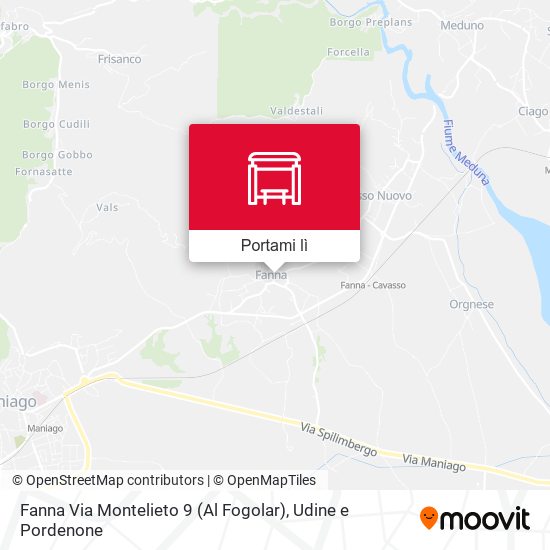 Mappa Fanna Via Montelieto 9 (Al Fogolar)