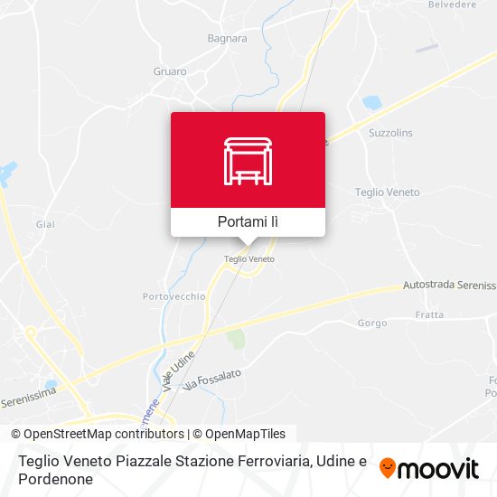 Mappa Teglio Veneto Piazzale Stazione Ferroviaria