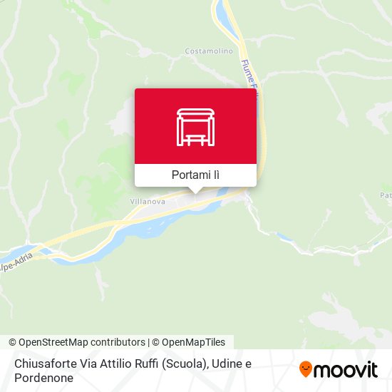 Mappa Chiusaforte Via Attilio Ruffi (Scuola)