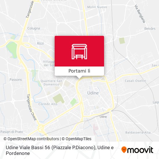 Mappa Udine Viale Bassi 56 (Piazzale P.Diacono)