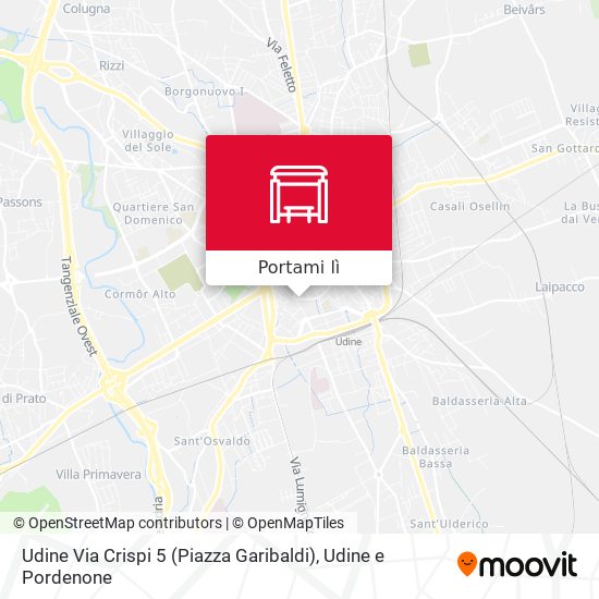 Mappa Udine Via Crispi 5 (Piazza Garibaldi)