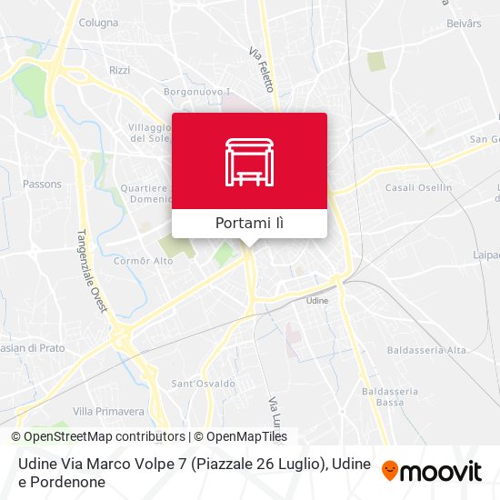 Mappa Udine Via Marco Volpe 7 (Piazzale 26 Luglio)