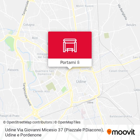 Mappa Udine Via Giovanni Micesio 37 (Piazzale P.Diacono)