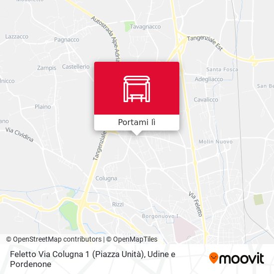 Mappa Feletto Via Colugna 1 (Piazza Unità)