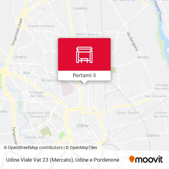 Mappa Udine Viale Vat 23 (Mercato)