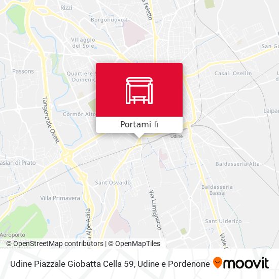 Mappa Udine Piazzale Giobatta Cella 59