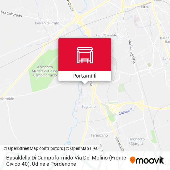 Mappa Basaldella Di Campoformido Via Del Molino (Fronte Civico 40)