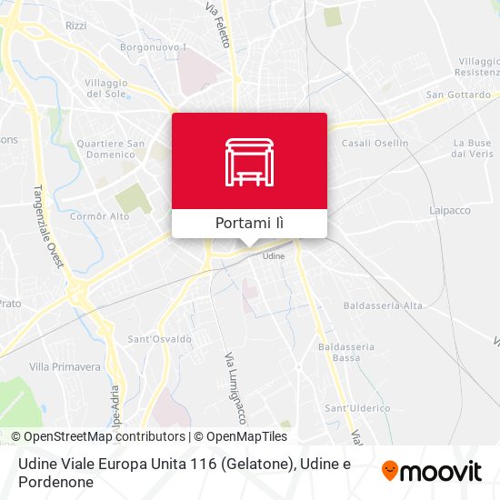 Mappa Udine Viale Europa Unita 116 (Gelatone)