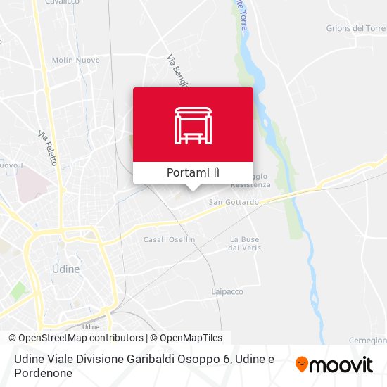 Mappa Udine Viale Divisione Garibaldi Osoppo 6