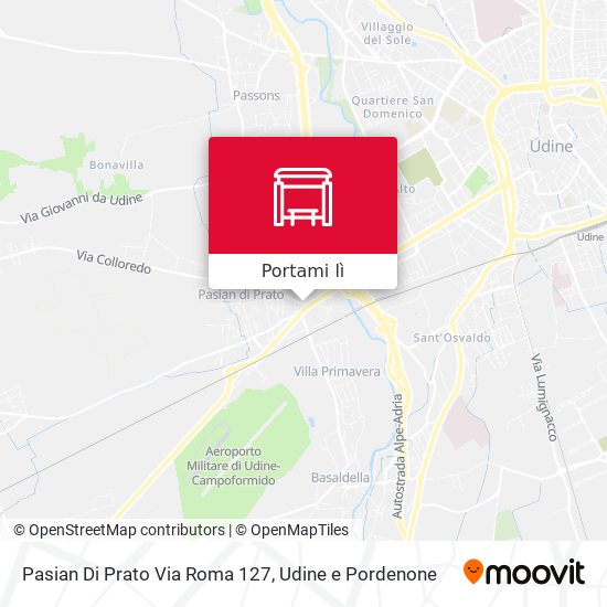 Mappa Pasian Di Prato Via Roma 127