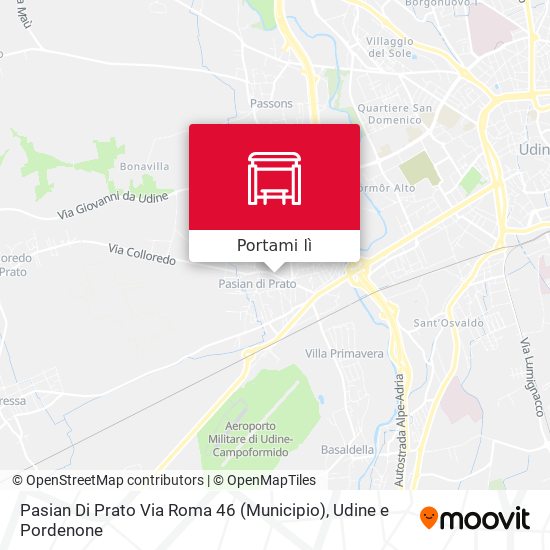 Mappa Pasian Di Prato Via Roma 46 (Municipio)
