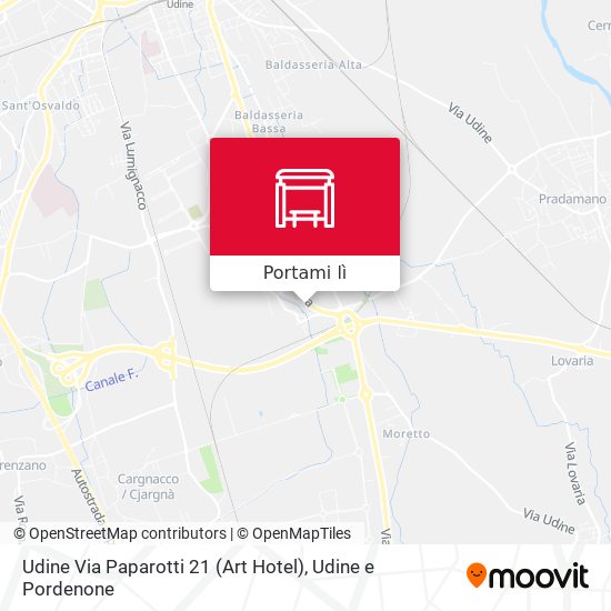 Mappa Udine Via Paparotti 21 (Art Hotel)