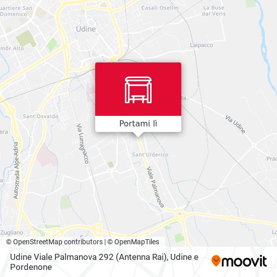 Mappa Udine Viale Palmanova 292 (Antenna Rai)