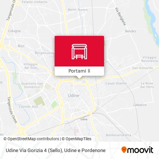 Mappa Udine Via Gorizia 4 (Sello)