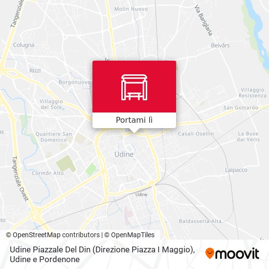 Mappa Udine Piazzale Del Din (Direzione Piazza I Maggio)