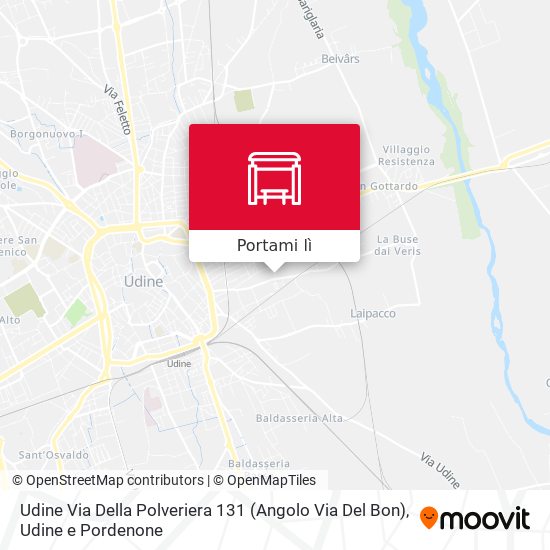 Mappa Udine Via Della Polveriera 131 (Angolo Via Del Bon)