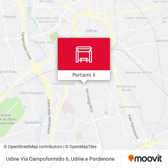 Mappa Udine Via Campoformido 6